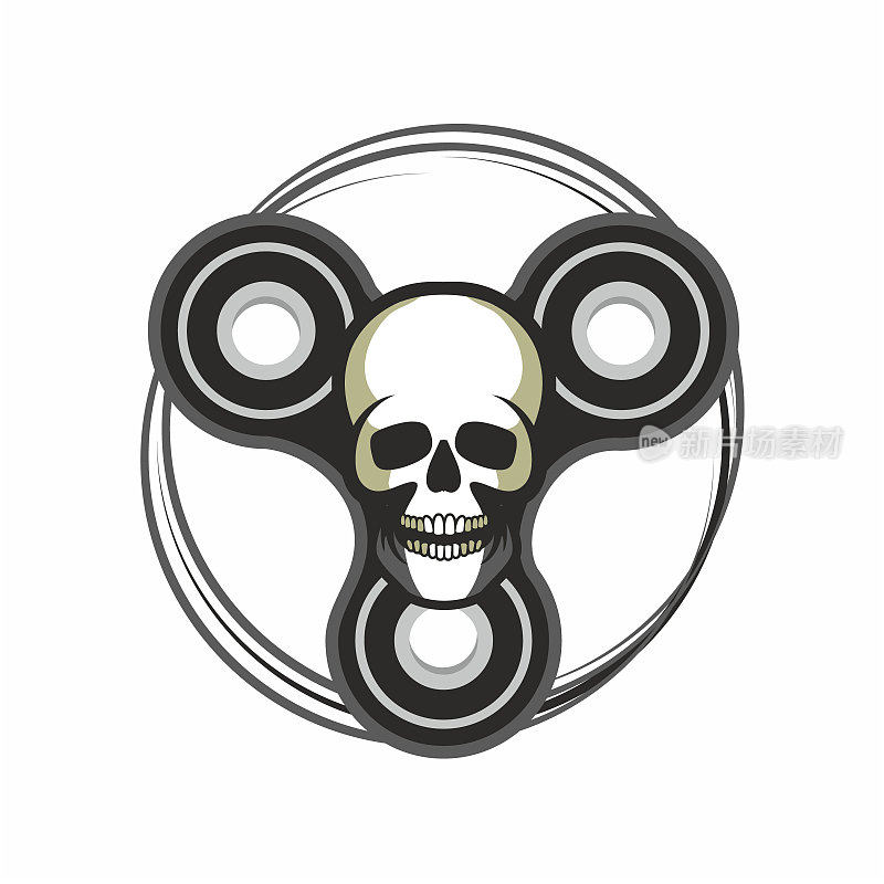toy skull spinner